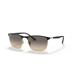 Ray-Ban RB3686 XL (57 - 19) med Grå linser og Sort ramme Solbriller