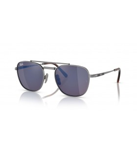 Ray-Ban RB8258 Frank II Titanium M (51 - 20) med Grå linser og Sølv ramme Solbriller