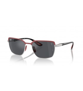 Ray-Ban RB3743M Scuderia Ferrari Collection XXL (58 - 19) med Grå linser og Rød ramme Solbriller