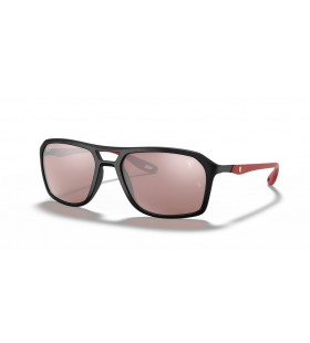 Ray-Ban RB4329M Scuderia Ferrari Collection L (57 - 19) med Sølv glas og Sort ramme Solbriller