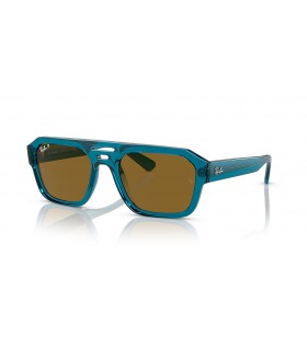 Ray-Ban RB4397 Corrigan Bio-Baseret M (54 - 20) med Brune linser og Blå ramme Solbriller