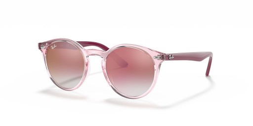 Ray-Ban RB9064S Kinderen XS (44 - 19) met Rode lenzen en Roze frame Zonnebrillen