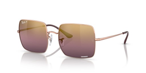 Ray-Ban RB1971 Vierkante 1971 Chromance L (54 - 19) met Rode lenzen en Roze frame Zonnebrillen