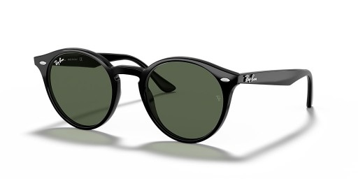 Ray-Ban RB2180 M (49 - 21) met Groene lenzen en Zwart frame Zonnebrillen