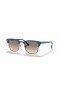 Ray-Ban RB3016 Clubmaster Marmeren M (49 - 21) met Grijze lenzen en Blauw frame Zonnebrillen