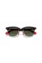 Ray-Ban RB3807M Scuderia Ferrari Collection L (51 - 21) met Groene lenzen en Zilver frame Zonnebrillen
