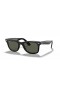 Ray-Ban RB2140F Originele Wayfarer Classic XL (54 - 18) met Groene lenzen en Zwart frame Zonnebrillen
