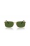 Ray-Ban RB3717 XL (57 - 18) met Groene lenzen en Goud frame Zonnebrillen