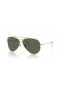 Ray-Ban RBR0101S Aviator Omgekeerde L (59 - 11) met Groene lenzen en Goud frame Zonnebrillen