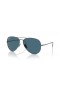 Ray-Ban RB8089 Aviator Titanium L (58 - 14) met Blauwe lenzen en Zilver frame Zonnebrillen