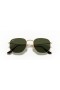 Ray-Ban RB3548N Zeshoekige Flatscreen-Objectieven M (51 - 21) met Groene lenzen en Goud frame Zonnebrillen