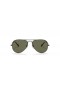 Ray-Ban RB3025 Aviator Classic XL (58 - 14) met Groene lenzen en Zwart frame Zonnebrillen