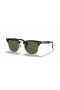 Ray-Ban RB3507 Clubmaster Aluminium L (51 - 21) met Groene lenzen en Zwart frame Zonnebrillen
