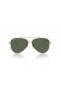 Ray-Ban RBR0101S Aviator Omgekeerde XXL (62 - 11) met Groene lenzen en Goud frame Zonnebrillen