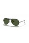Ray-Ban RB3689 Aviator Metaal II L (58 - 14) met Groene lenzen en Zwart frame Zonnebrillen