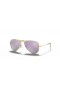 Ray-Ban RB9506S Aviator Kids M (50 - 13) met Paarse lenzen en Goud frame Zonnebrillen