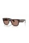 Ray-Ban RB0840S Mega Wayfarer Zomer Capsule M (51 - 21) met Paarse lenzen en Schildpad frame Zonnebrillen