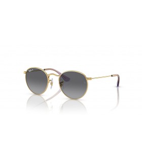 Ray-Ban RB9547S Ronde Kids S (44 - 19) met Grijze lenzen en Goud frame Zonnebrillen