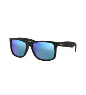 Ray-Ban RB4165F Justin Kleur Mix M (55 - 17) met Blauwe lenzen en Zwart frame Zonnebrillen