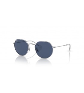 Ray-Ban RB9565S Jack Kids M (47 - 19) met Blauwe lenzen en Zilver frame Zonnebrillen