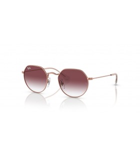 Ray-Ban RB9565S Jack Kids M (47 - 19) met Paarse lenzen en Roze frame Zonnebrillen