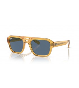 Ray-Ban RB4397 Corrigan Bio-Based M (54 - 20) met Blauwe lenzen en Geel frame Zonnebrillen