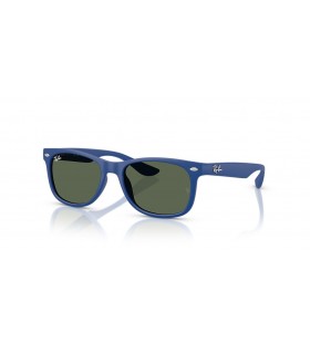 Ray-Ban RB9052S Nieuwe Wayfarer Kinderen S (47 - 15) met Groene lenzen en Blauw frame Zonnebrillen
