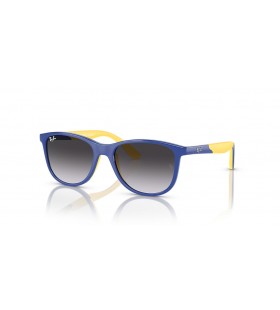 Ray-Ban RB9077S Kinderen Bio-Based L (49 - 16) met Grijze lenzen en Blauw frame Zonnebrillen