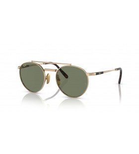 Ray-Ban RB8237 Ronde II Titanium S (50 - 20) met Groene lenzen en Goud frame Zonnebrillen