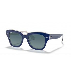 Ray-Ban RB2186 State Street M (49 - 20) met Blauwe lenzen en Blauw frame Zonnebrillen