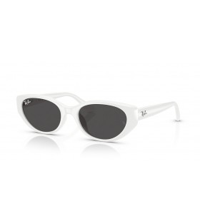 Ray-Ban RB4457D Bio-Based L (55 - 19) met Grijze lenzen en Wit frame Zonnebrillen