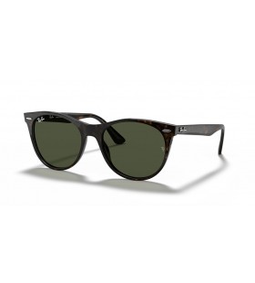Ray-Ban RB2185 Wayfarer II Classic S (52 - 18) met Groene lenzen en Schildpad frame Zonnebrillen