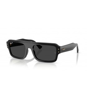 Ray-Ban RB4454 Lukas Bio-Based XL (56 - 20) met Zwarte lenzen en Zwart frame Zonnebrillen