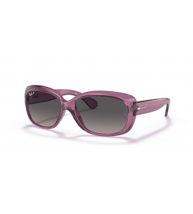 Ray-Ban RB4101 Jackie Ohh Transparante M (58 - 17) met Grijze lenzen en Violet frame Zonnebrillen