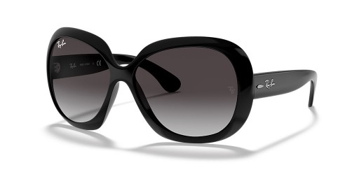 Ray-Ban RB4098 Jackie Ohh II M (60 - 14), jossa on Harmaa linssit ja Musta runko Aurinkolasit