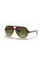 Ray-Ban RB4125 Cats 5000 Classic M (59 - 13) Vihreä linssit ja Kilpikonnan runko Aurinkolasit
