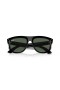 Ray-Ban RBR0501S Poikaystävä Käänteinen L (56 - 18) Vihreä linssit ja Musta runko Aurinkolasit