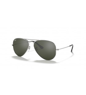Ray-Ban RB3025 Aviator Peili XL (58 - 14), jossa on Harmaa linssit ja Hopea runko Aurinkolasit