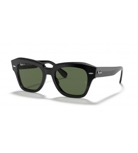 Ray-Ban RB2186 State Street M (49 - 20) VihreÃ¤ linssit ja Musta runko Aurinkolasit