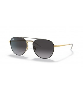 Ray-Ban RB3589 L (55 - 18), jossa on Harmaa linssit ja Musta runko Aurinkolasit