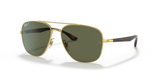 Ray-Ban RB3683 L (56 - 15) avec les lentilles Vertes et Or frame Lunettes de soleil