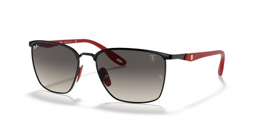 Ray-Ban RB3673M de la Scuderia Ferrari Collection M (56 - 17) avec des lentilles Grises et Noir frame Lunettes de soleil