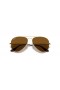 Ray-Ban RB3025 Aviator Classic XL (58 - 14) avec des lentilles Brunes et d'Or frame Lunettes de soleil