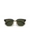 Ray-Ban RB4416 Nouveau Clubmaster L (51 - 20) avec les lentilles Vertes et Noir frame Lunettes de soleil