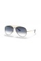 Ray-Ban RB3584N Blaze Aviator XL (61 - 13) avec le Bleu de lentilles et d'Or frame Lunettes de soleil