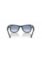 Ray-Ban RB2140F Original Wayfarer Classique L (52 - 22) avec le Bleu de lentilles et Noir frame Lunettes de soleil