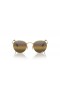 Ray-Ban RB3447 Ronde en Métal Chromance L (53 - 21) avec des lentilles Brunes et d'Or frame Lunettes de soleil