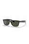 Ray-Ban RB2132 New Wayfarer Classique, M (55 - 18) avec les lentilles Vertes et Noir frame Lunettes de soleil