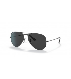 Ray-Ban RB3025 Aviator Noir Total XL (58 - 14) avec du Noir et de lentilles de cadre Noir Lunettes de soleil