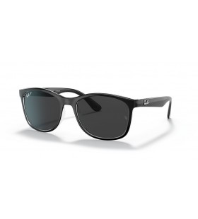 Ray-Ban RB4374 XL (56 - 19) avec du Noir et de lentilles de cadre Noir Lunettes de soleil